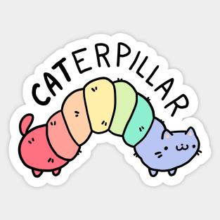 Rainbow CATerpillar Sticker